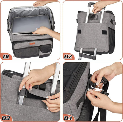 Camping Cooler Portable Insulated Cooler Bag with Wheels and Handle Ideal for Festivals Picnics Outdoor Camping Supply Accessory