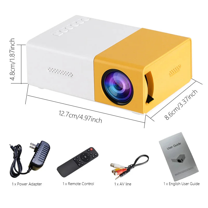Christmas Portable Projector HD Hdmi Usb Audio Home Theater Media Player Beamer Halloween Gift Outdoor Travel Mini Led Projector
