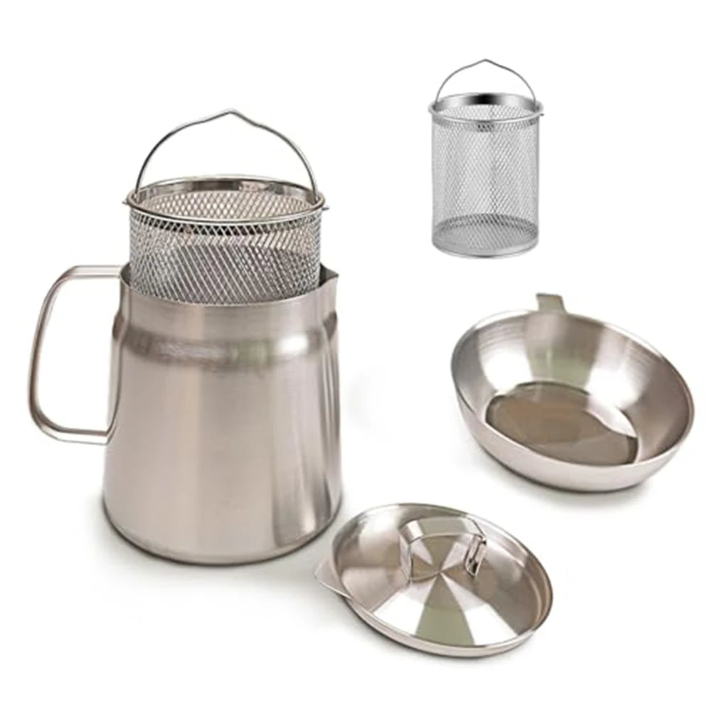 Features Oil Filter Pot Storage Container Oil Filter Pot Storage Container Rust Proof And Premium Mesh Stainless Steel