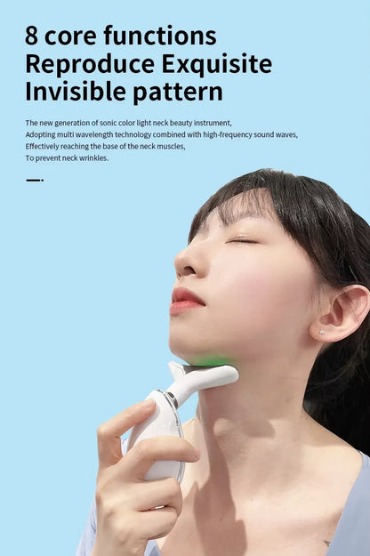 EMS Microcurrent Chin Lifting Face Neck Beauty Device LED Photon Firming Rejuvenation Anti Wrinkle Skin Care Facial Massager