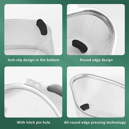 1 Piece Stainless Steel Sink Strainer Basket for Sink Colander In-Sink Mesh Colander Strainer Basket Triangle Sink Drainer YY133
