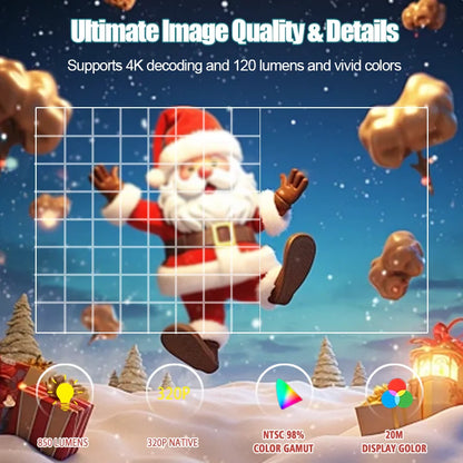 Christmas Portable Projector HD Hdmi Usb Audio Home Theater Media Player Beamer Halloween Gift Outdoor Travel Mini Led Projector