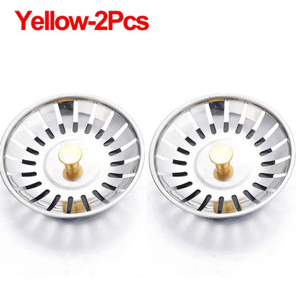 2/1Pcs Bathroom Sink Strainer Stainless Steel Pool Bathtub Drain Hair Catcher Stopper Waste Sink Filter Plug Kitchen Accessories