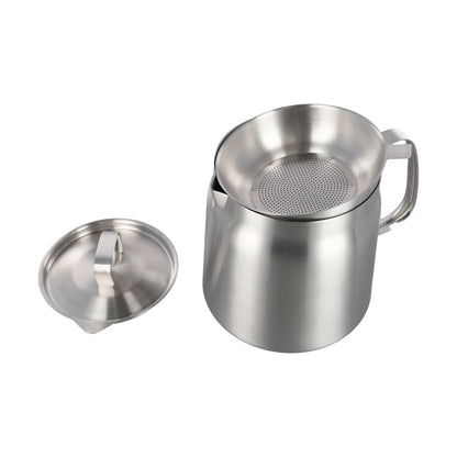 Features Oil Filter Pot Storage Container Oil Filter Pot Storage Container Rust Proof And Premium Mesh Stainless Steel