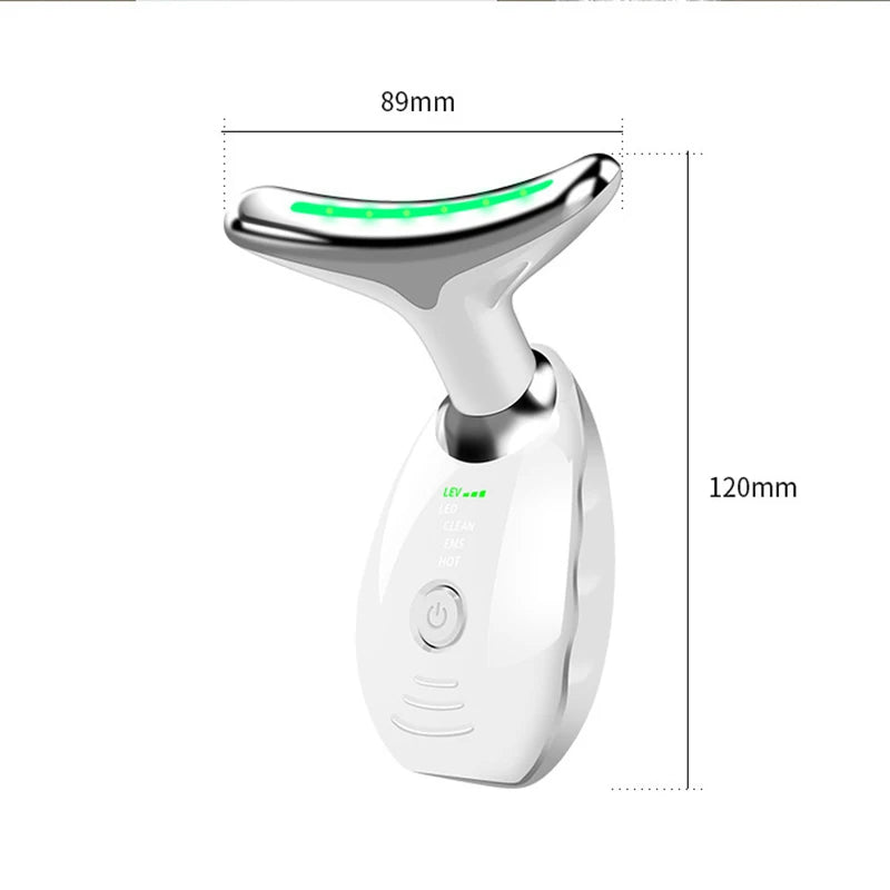 EMS Microcurrent Chin Lifting Face Neck Beauty Device LED Photon Firming Rejuvenation Anti Wrinkle Skin Care Facial Massager