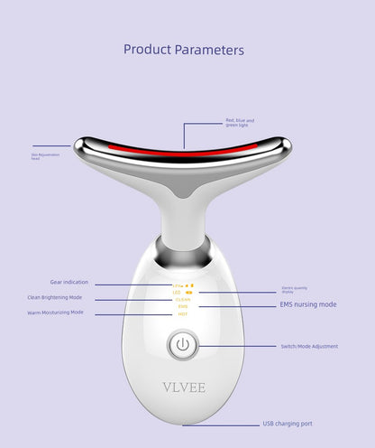 Vlvee French Neck Pattern Massager Lifting Beauty Instrument