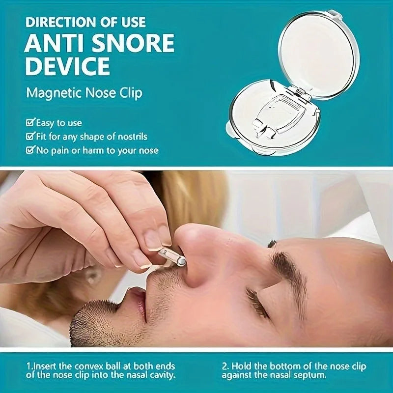 8pcs Silicone Magnetic Nose Clip, Anti-Snoring Device - Comfortable and Effective Sleep Aid, Improve Sleep Quality