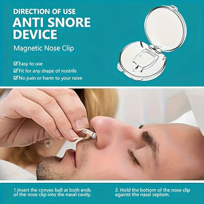 8pcs Silicone Magnetic Nose Clip, Anti-Snoring Device - Comfortable and Effective Sleep Aid, Improve Sleep Quality