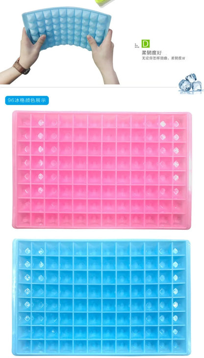 11/96 Grid Big Ice Tray Mold Box Large Food Grade Silicone Ice Cube Square Tray Mold Diy Bar Pub Wine Ice Blocks Maker Model