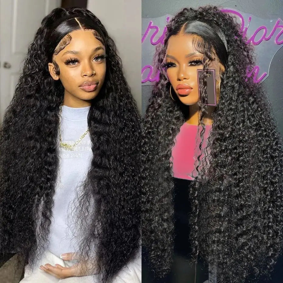 Cur Wig Human Hair Deep Wave HD 13x4 Lace Frontal Wig Human Hair Wig Water Wave 4x4 Lace Closure 200% 13X6 HD Lace Frontal Wig
