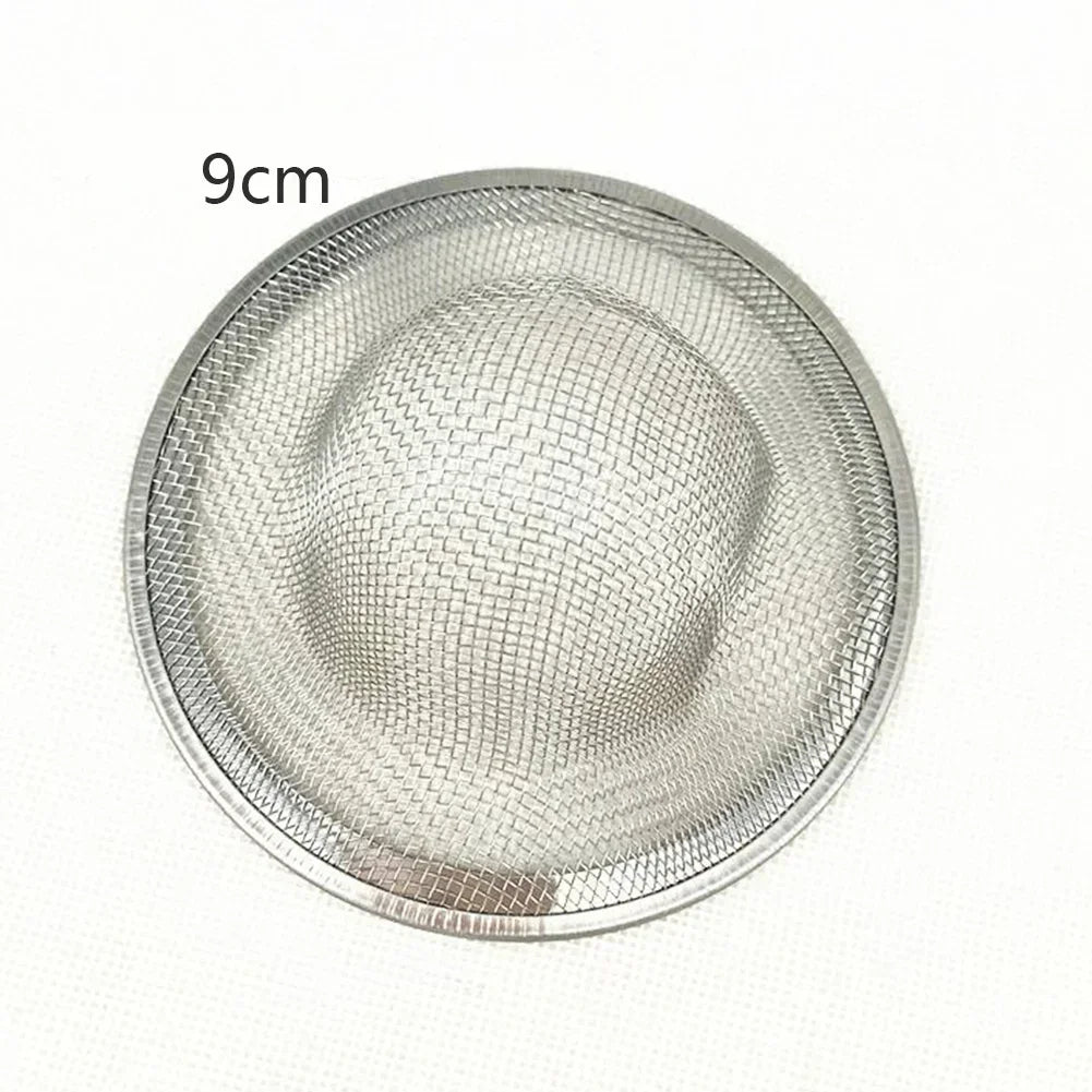 New Kitchen Sink Strainer Stainless Steel Flume Filter Mesh Trap Bathtub Wash Basin Sundries Drain Hole Strainer Kitchen Gadget