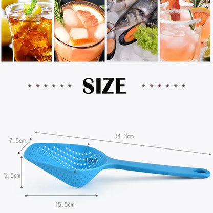 Vegetable Strainer Cooking Shovels Vegetable French Fries Strainer Scoop Nylon Spoon Large Colander Soup Filter Kitchen Tools
