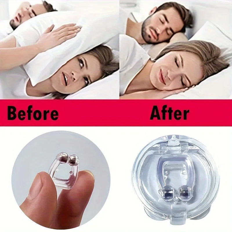 8pcs Silicone Magnetic Nose Clip, Anti-Snoring Device - Comfortable and Effective Sleep Aid, Improve Sleep Quality