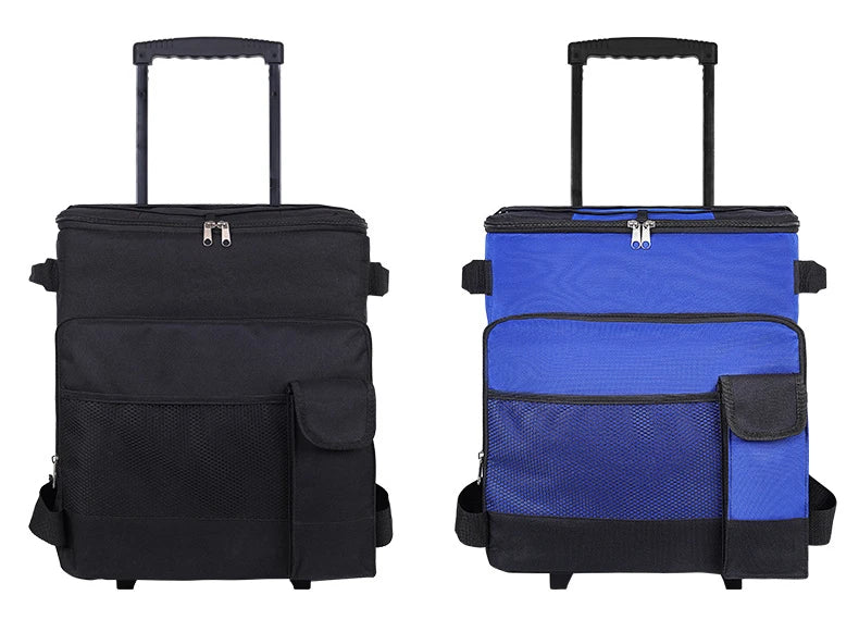 Camping Cooler Portable Insulated Cooler Bag with Wheels and Handle Ideal for Festivals Picnics Outdoor Camping Supply Accessory
