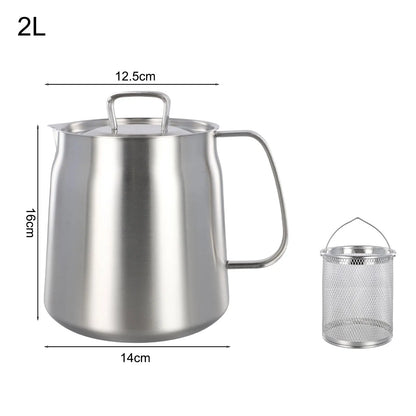 Features Oil Filter Pot Storage Container Oil Filter Pot Storage Container Rust Proof And Premium Mesh Stainless Steel