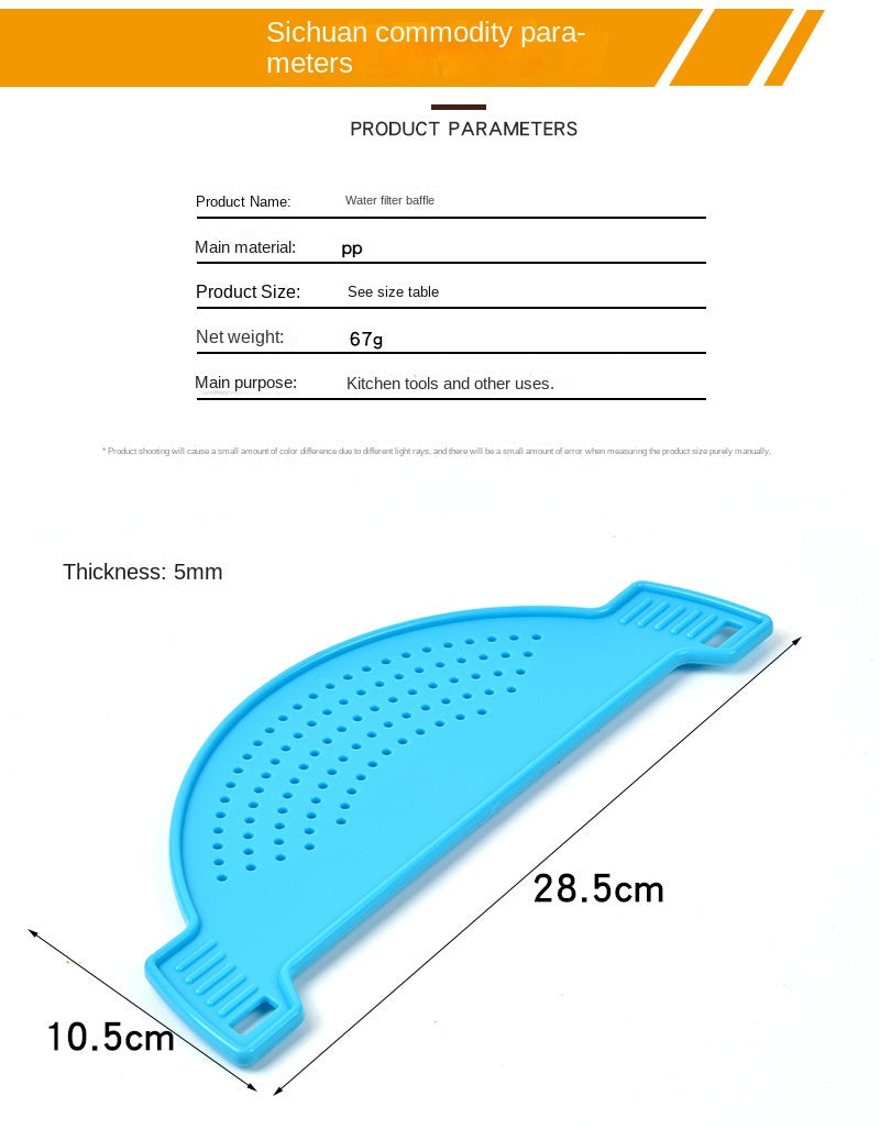 Pan Pot Strainer Plastic Pasta Spaghetti Practical Draining Tool Pot Strainer Pan Drainer for Home Kitchen Easy Draining