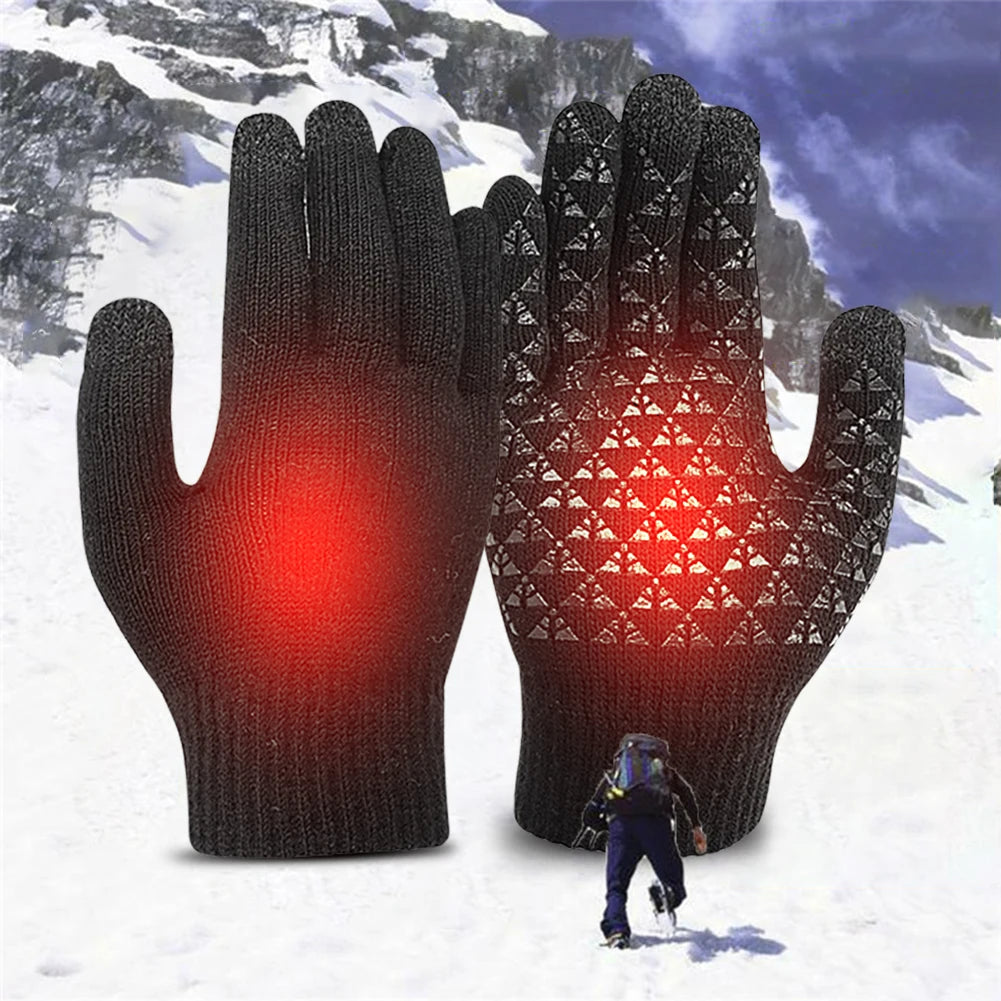 Electric Heated Gloves Winter Gloves Motorcycle Bicycle Snowboard Thermal Windproof Gloves Warm Touch Screen Full Finger Gloves