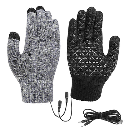 Electric Heated Gloves Winter Gloves Motorcycle Bicycle Snowboard Thermal Windproof Gloves Warm Touch Screen Full Finger Gloves