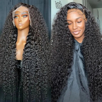 Cur Wig Human Hair Deep Wave HD 13x4 Lace Frontal Wig Human Hair Wig Water Wave 4x4 Lace Closure 200% 13X6 HD Lace Frontal Wig