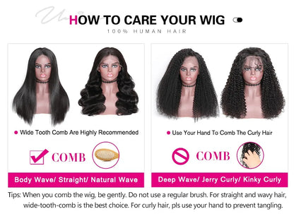 Unice Hair Jerry Curly 5x5 HD Lace Closure Wig Pre Cut Pre Bleached Pre Plucked HD Lace Glueless Wig Human Hair Ready To Wear