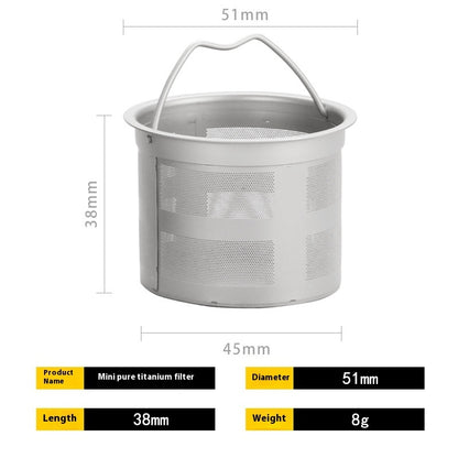 Pure Titanium Ultra-dense Tea Filter Tea Funnel Mesh Tea Utensils