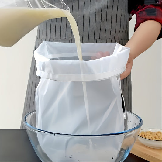 Superior Fine Mesh Strainer Bag - Durable & Reusable for Soy Milk, Juices, Home Brewing, and Travel Kitchen Essentials