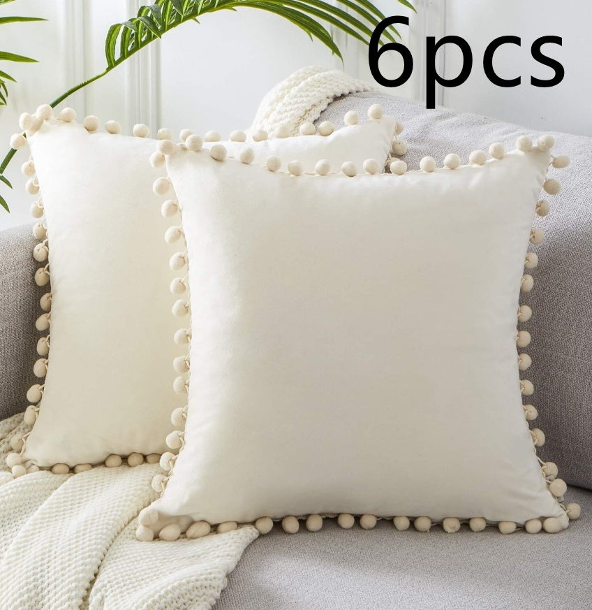 Wind Velvet Solid Color Cushion Cover For Office