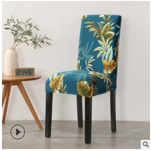 Spandex Elastic Printing Dining Chair Cover