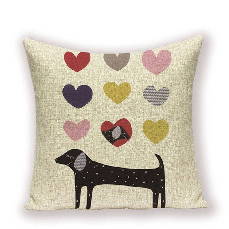 Dachshund Cushion Cover Fungus Sausage