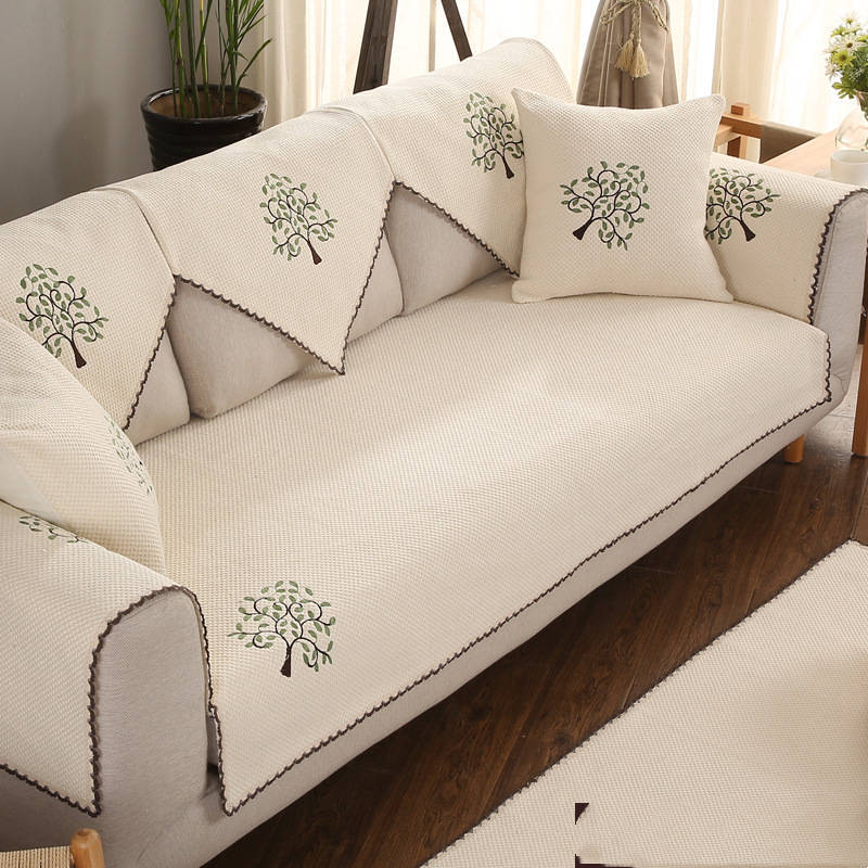Four Seasons Fabric Cotton Linen Cushion Sofa Cover