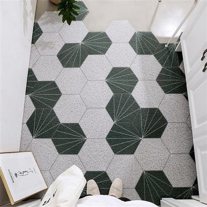 Nordic Door Floor Mat Entryway Silk Ring Foot Carpet