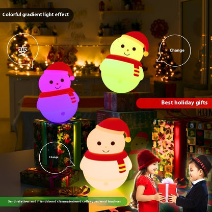 Snowman Silicone Pat Lamp Bedroom Decoration