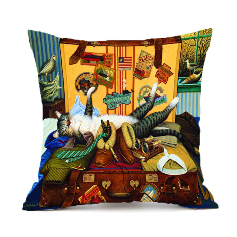 Animal Wolf Series Car Pillowcase Sofa Back Cushion Pillow