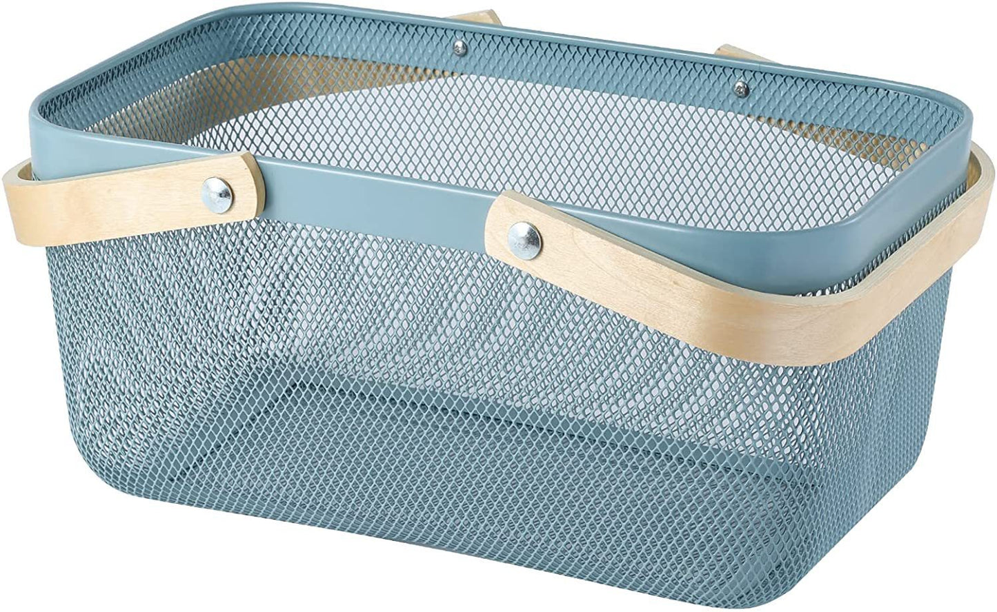 Wooden Handle Mesh Basket Fruit Basket