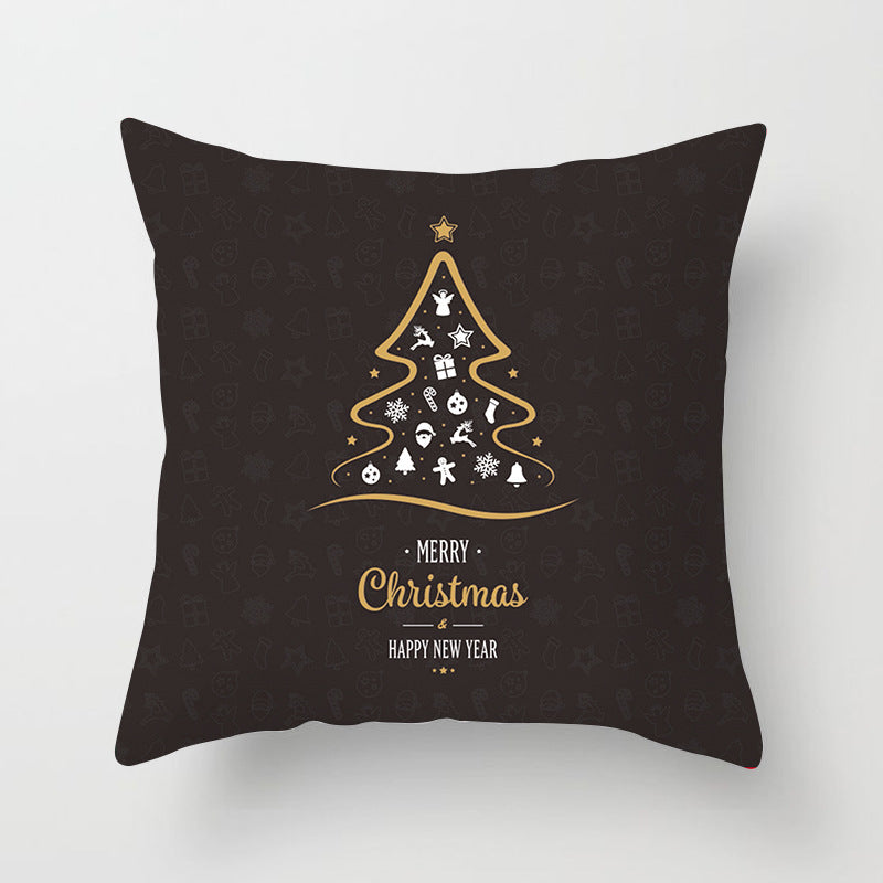Christmas Nordic Style Peach Skin Fabric Pillow Cover Car Home Sofa Cushion Cover