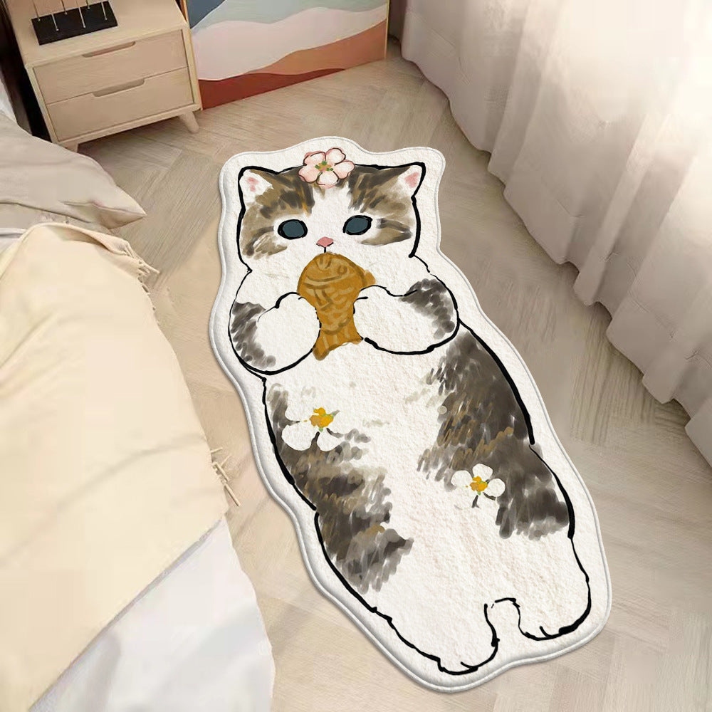 Cartoon Cute Cashmere Cat Simple Plush Floor Mat
