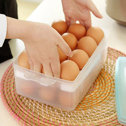 Double-layer Egg Plastic Crisper Household Portable Storage Box 24 Grid Storage Box
