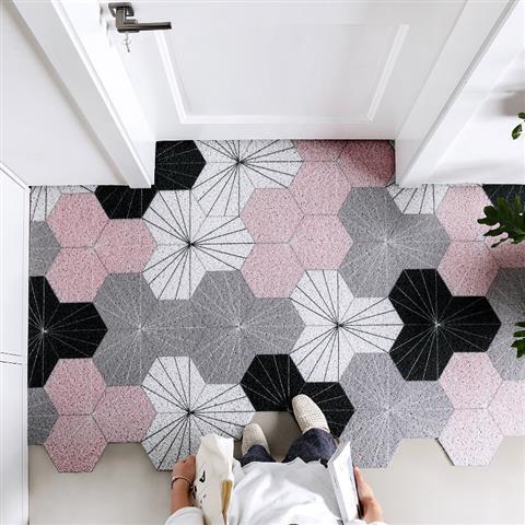 Nordic Door Floor Mat Entryway Silk Ring Foot Carpet