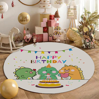 Round Carpet Bedroom Cute Floor Mat Bedside Climbing Pad Thickened