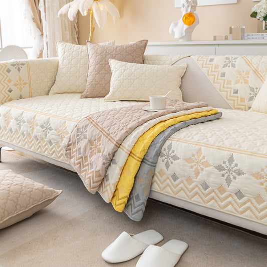 Fabric Cotton Simple Cover Non-slip Sofa Cover