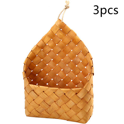 Wooden Wall Basket, Manual Storage Basket