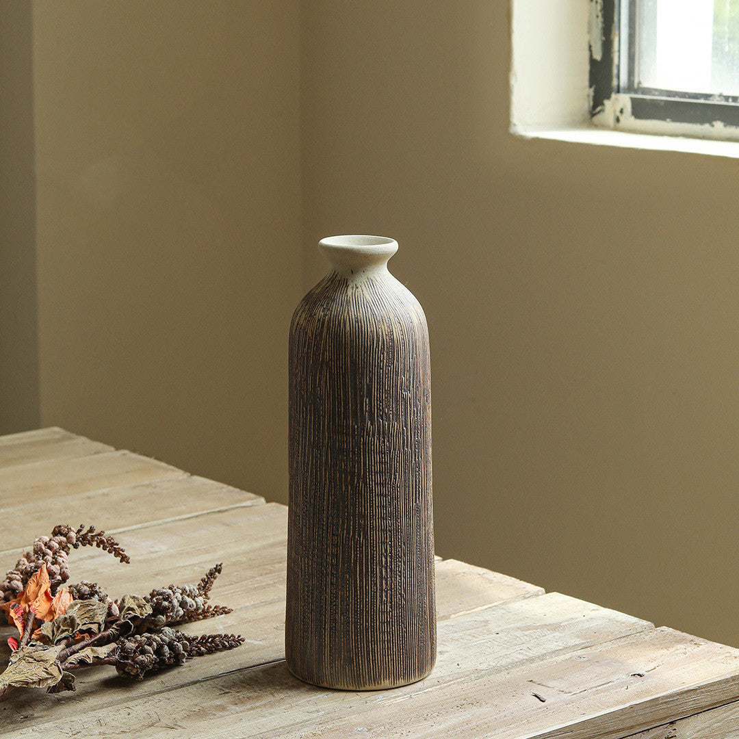 Vase Ceramic Vintage Stoneware Living Room Home