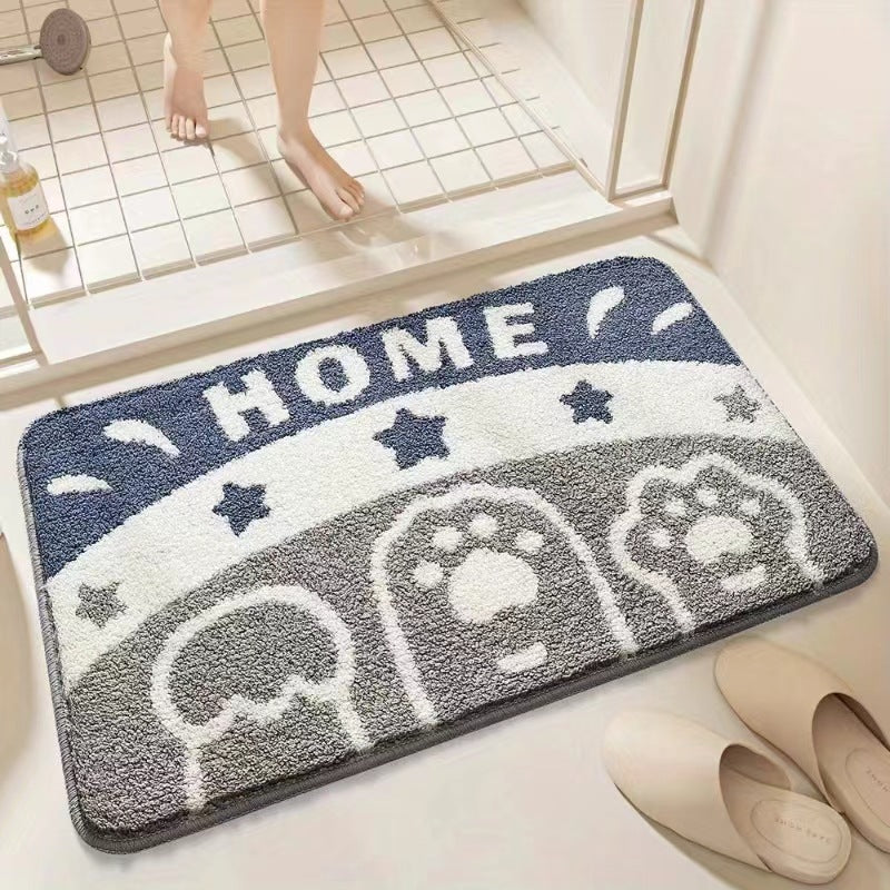 Bathroom Non-slip Decorative Cashmere-like Carpet Bathroom Absorbent Stain-resistant Floor Mat