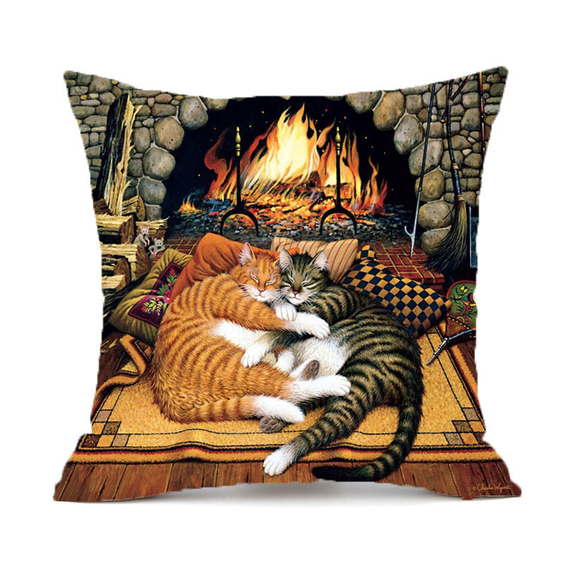 Animal Wolf Series Car Pillowcase Sofa Back Cushion Pillow