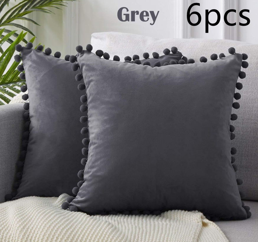 Wind Velvet Solid Color Cushion Cover For Office
