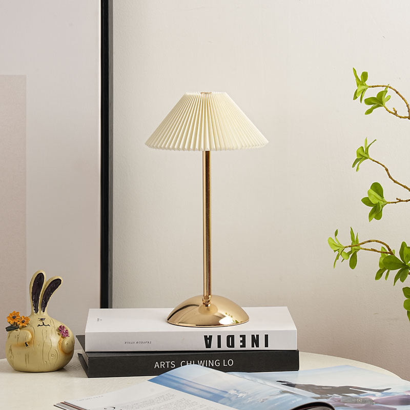 Bedroom Bedside Lamp Pleated Atmosphere Charging
