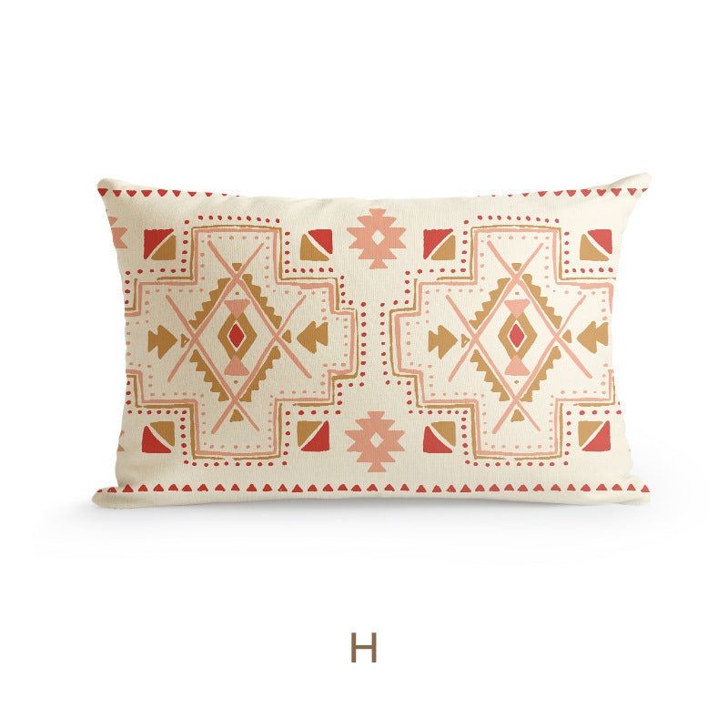Bohemian Homestay Ethnic Style Pillow Living Room Sofa Cushion Office Pillow Car Backrest Pillow Case