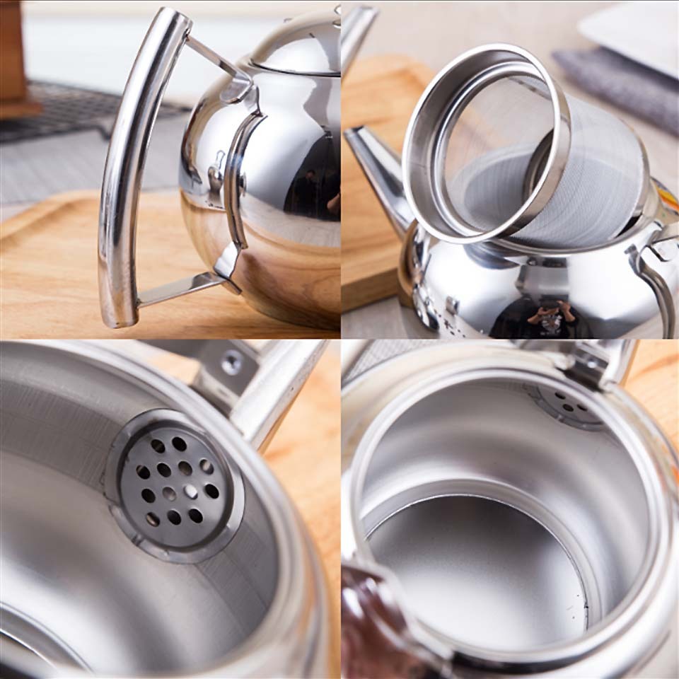 Thickened Stainless Steel Tea Kettle With Strainer