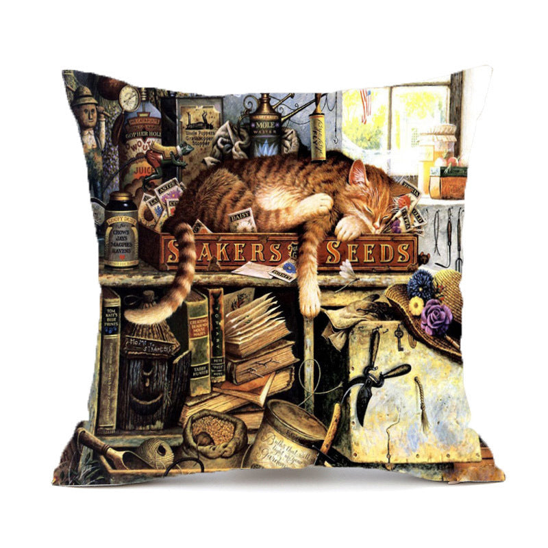 Animal Wolf Series Car Pillowcase Sofa Back Cushion Pillow