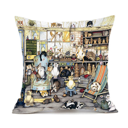 Animal Wolf Series Car Pillowcase Sofa Back Cushion Pillow